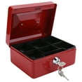 thumbnail image 3 of 6in Mini Portable Cash Box Cash Box, Safe Box Steel Lockable Security Money Safe Box with Key Lock Home Office Use, 3 of 7