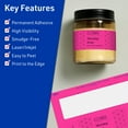 thumbnail image 3 of Avery Printable Rectangle Labels, Neon Magenta, 3" x 7", 240ct, 3 of 11