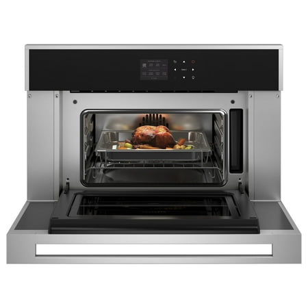 Monogram - Minimalist 30" Built-In Single Electric Convection Wall Oven with Steam Cooking - Stainless steel