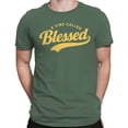 thumbnail image 2 of A Vibe Called Blessed Men's Military Green T-shirt, 2 of 3