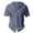 Navy, variant on Yiaimeir Mens Summer Solid Color Pockets Cotton Linen Short Sleeve Shirt Tops,Size M-3XL