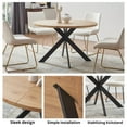 thumbnail image 2 of jiexi 46.4" Round Dining Table Set, Mid Century Modern Round Dining Table for 2-4 Person, w/Steel Legs, Coffee Table for Kitchen Dining Room, Office, Save Space, 2 of 6