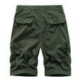 thumbnail image 4 of HOOMEUMY Men's Cargo Shorts Loose Fit Quick Dry Breathable Stretch Casual Multi-Pockets Zip Fly Straight Summer Shorts Green L, 4 of 8