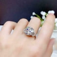 thumbnail image 2 of Hitanshu Jewels Solitaire Round Cut Cubic Zirconia Engagement Women's Ring 14K White Gold Plated, 2 of 5