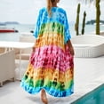 thumbnail image 5 of Sokhug Womens Kimono Style Swimsuit Cover Up Long Length Lightweight Open Front Beach Cardigan Wrap, 5 of 9