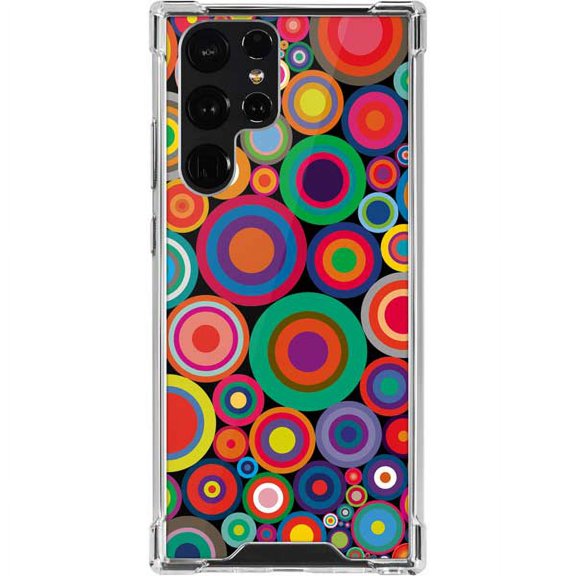Skinit Geometric Psychedelic Circles Galaxy S22 Ultra Clear Case