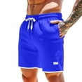 thumbnail image 2 of Huowey Summer Shorts For Men Casual Drawstring Waist Jacquard Texture Wide Leg Breathable Comfortable Lightweight Fashion Stylish Logo Baggy Running Gym Plus Size Shorts,BU2,XXXXL, 2 of 4