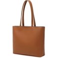 thumbnail image 2 of Bolsos de mano para mujer, sencillos, de piel sintética, con asa superior, para el trabajo, la escuela, las compras, con cremallera y bolsillo interior., 2 of 4