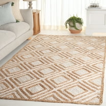 SAFAVIEH Cape Cod Zoe Geometric Area Rug, Natural/Ivory, 5' x 8'
