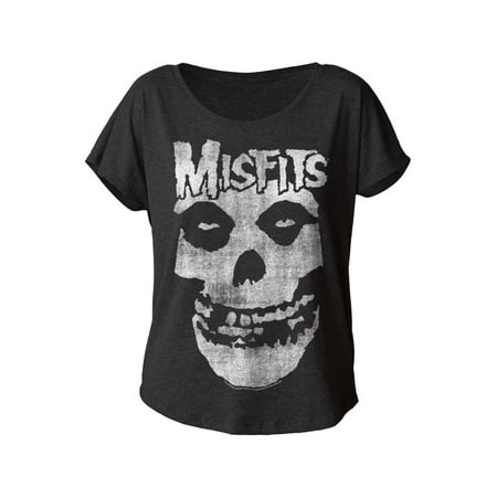 The Misfits Punk Rock Band Music Group Distressed Skull Juniors Dolman