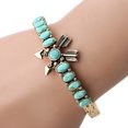 thumbnail image 1 of Brazalete bohemio Retro turquesa para mujer, brazalete abierto étnico de aleación, joyería-215676 Tmvgtek Para estrenar, 1 of 7