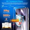 thumbnail image 3 of [2+2 Pack] for Samsung Galaxy S24 Screen Protector, 9H Tempered Glass, Ultrasonic Fingerprint Compatible, HD Clear Case Friendly for Samsung S24 Glass Screen Protector 5G, 3 of 7