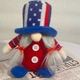 thumbnail image 3 of Niusricy 4th of July Plush Toy Faceless Dwarf Stuffed Toys with Knitted Top Hat Independence Day Decor Home Decorations Gift for Adult Kids, 3 of 8