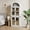 white, variant on Anoncndin Farmhouse Arched Kitchen Cabinet with Glass Doors & Drawers – 71.4" Tall Freestanding Pantry Cupboard for Dining Room, Living Room, or Office – Log Outside + Log Inside