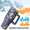 thumbnail image 5 of OBREWU Pioneer Flower Tumbler with Handle and Lid,Pioneer Flower 40oz Double Wall Vacuum Insulated Tumbler,Cups Gift for Women and Men, 5 of 7