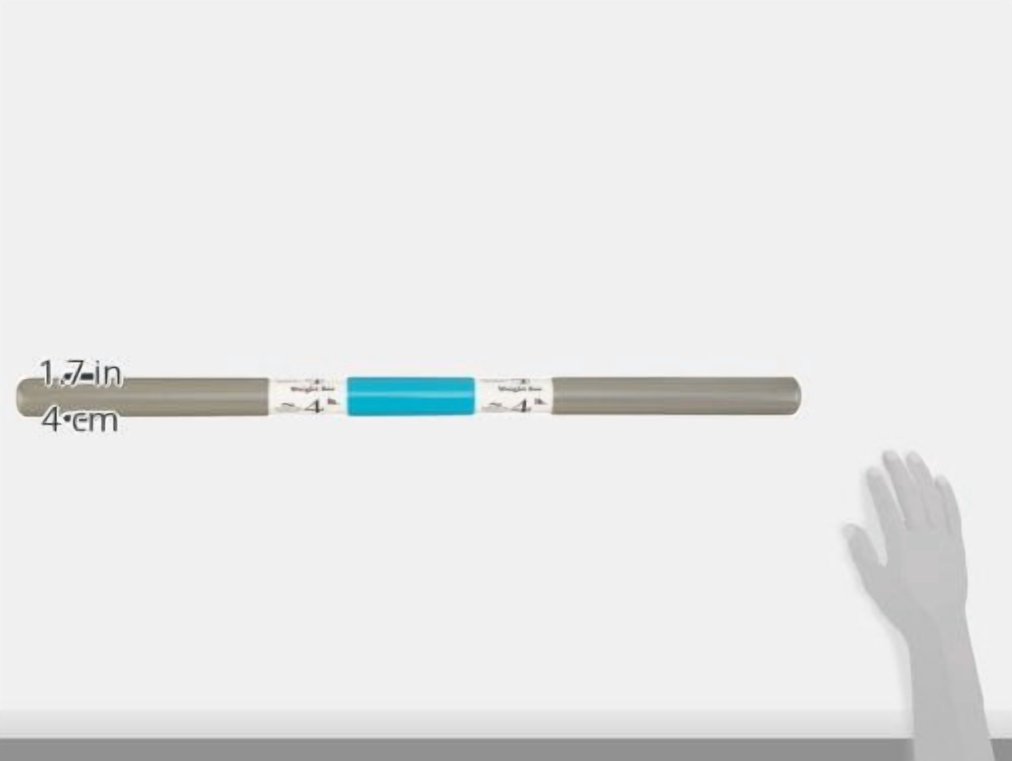 Sammons Preston Rehab Weight Bar, 4 Pounds, Teal, 1 Pack