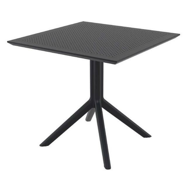 Siesta ISP106-BLA Table Carrée Ciel de 31 Po Noir