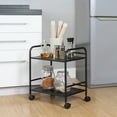 thumbnail image 5 of SunnyPoint Minimalist Style Utility Rolling Shelf Cart (BLK), 5 of 6
