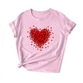thumbnail image 4 of LIBRCLO Womens Shirts for Valentine Printed Fashion Short Sleeve Round Neck T-Shirt, Casual Holiday Spring Top, 4 of 4
