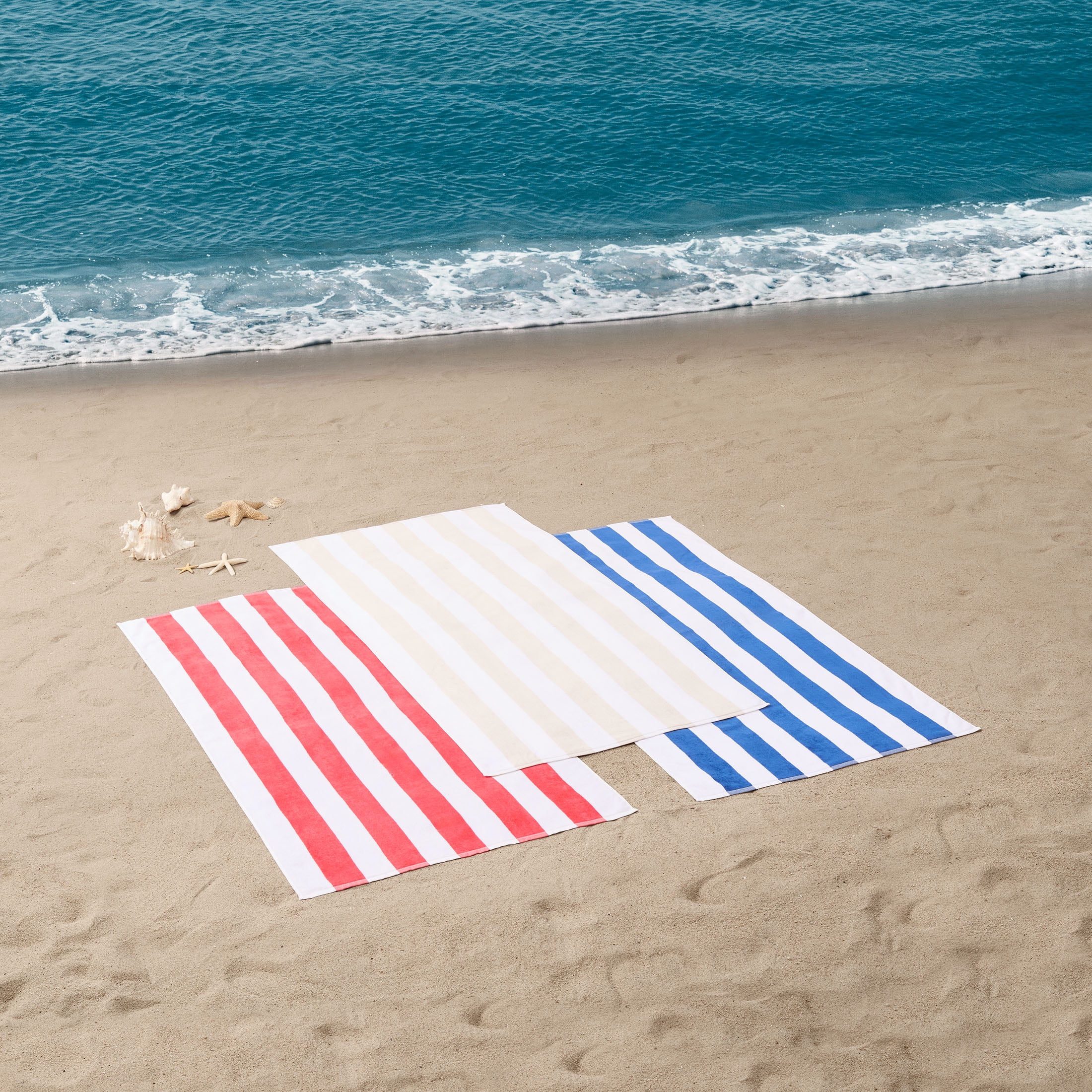 Mainstays Cabana Navy Striped Beach Towel, 58" x 28", Navy