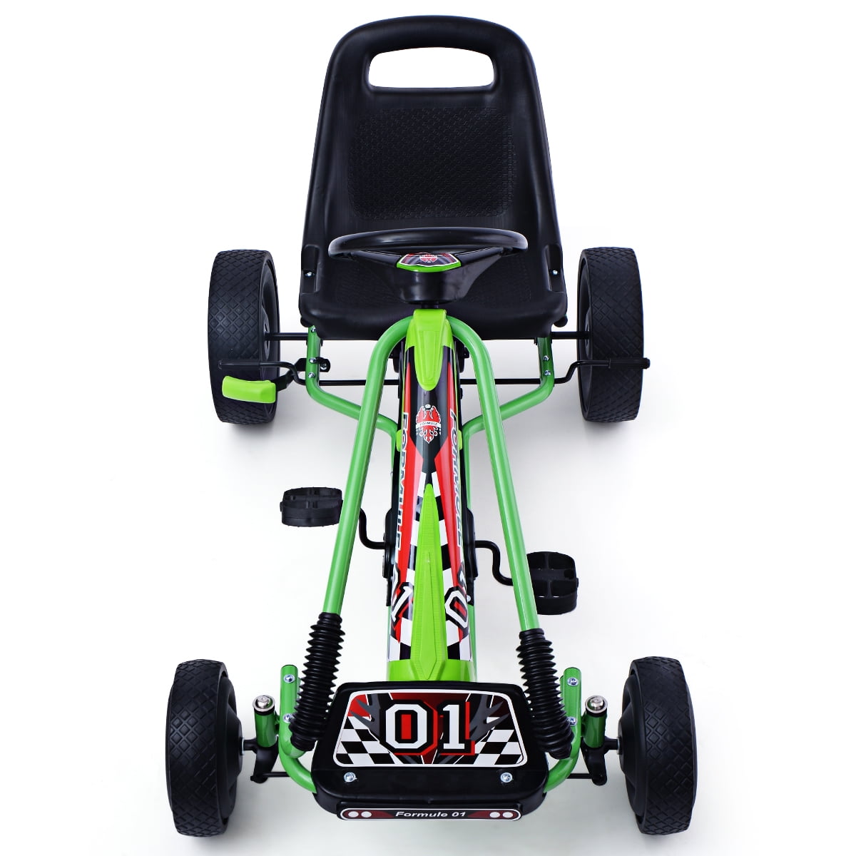 Topbuy Kids Go Kart Pedal Powered Tricycle Racing Ride On