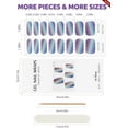 thumbnail image 2 of Kalolary 32 PCS Cured Gel Nail Strips - Real Nail Polish Strips, Long-Lasting Waterproof Nail Art Stickers, UV/LED Lamp Required (Cateye Blue), 2 of 7