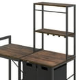 thumbnail image 6 of Uforic Laundry Storage Shelves with Hamper, Washer & Dryer Storage Rack, Brown, 6 of 8