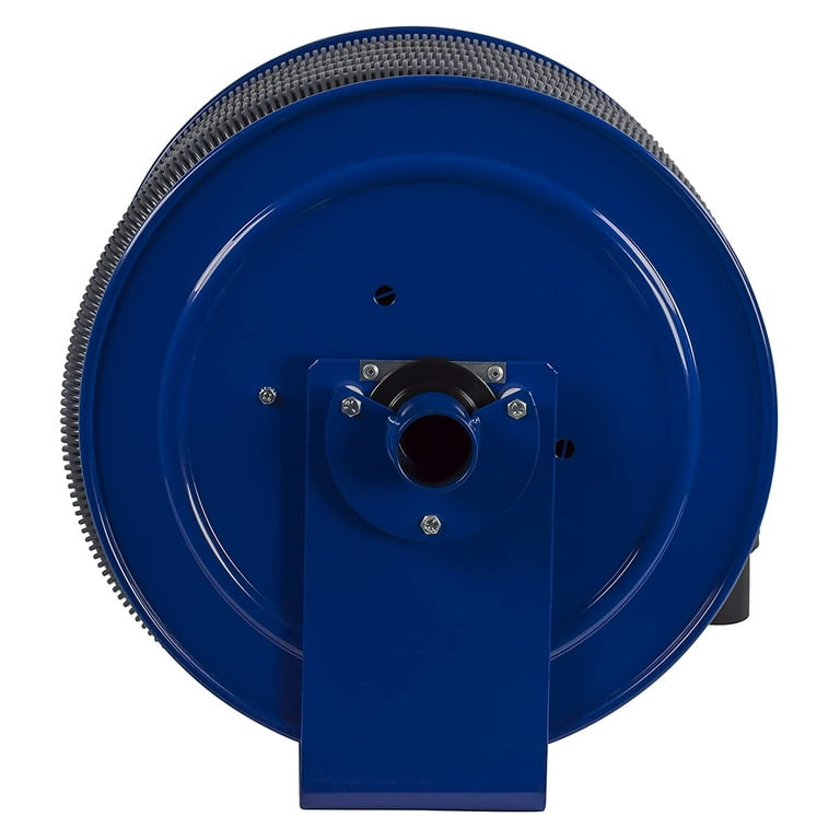 Coxreels Vacuum Direct Crank Rewind Hose Reel, 1-1/2 Cuff, 2 x 50' Hose,  Blue 