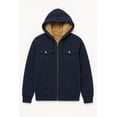thumbnail image 3 of BenBen Men Hoodies Pullover Sherpa Lined Zip Up with Pockets - 2 Pack, 3 of 3