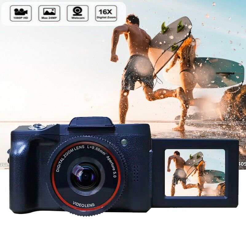 Flip Screen Digital SLR Camera 3.0 Inch TFT LCD Screen 16X Zoom HD 16MP