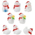 thumbnail image 2 of Toyvian - 8 adornos navideños de resina con diseño de muñeco de nieve, mini muñeco de nieve con gorro de punto, regalo artesanal, suministros para micropaisajismo (estilo mixto), 2 of 7