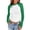 1# Green, variant on Long Sleeve Shirts for Women Color Block Raglan Shirts Thermal Tops Crewneck Slim Fit Soft Stretchy Base Layer Trendy Y2K Streetwear Fall Winter Undershirts