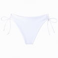 thumbnail image 4 of HCNTES Women's Bikini Bottoms Swimsuit High Cut Tankini Bottoms Mid Rise Swim Briefs(White,S), 4 of 9
