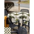 thumbnail image 5 of Outdoor Tablecloth with Umbrella Hole for Patio/Picnic/Party/Camping, Date Palm Trees Waterproof Table Cloth Square Cover Washable, Retro Summer Tropical Trees Plants Beige (54"x 54"), 5 of 8