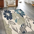 thumbnail image 3 of 3'x5' Area Rugs, Sage Green Blue Floral Indoor Outdoor Area Rug for Living Room Bedroom, Vintage Beige Botanical Washable Bathroom Rugs Kitchen Floor Carpet Mats Home Decor Aesthetic, 3 of 8