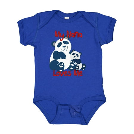 

Inktastic My Nana Loves Me Panda Gift Baby Boy or Baby Girl Bodysuit