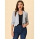 thumbnail image 4 of Cárdigan Ligero De Manga 3/4 Fruncida Con Frente Abierto Para Mujer Gris Allegra K XL, 4 of 4