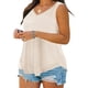 thumbnail image 3 of Craaazy Women's Oversized Sleeveless Tunic Tops, Lightweight Casual Shirt, Plus Size V Neck Loose Fit Blouse for Everyday Outfits Gifts, 3 of 7