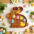thumbnail image 4 of Happy Easter Bunny Wooden Charcuterie Board, Funny Egg Decor Serving Platter for Holiday Snacks and Treats, Easter Party Centerpiece, Kitchen Table Decoration, 4 of 6