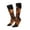 2 Black-1, variant on Women Crew Soft Moisture-wicking Socks Gold Flame Pattern Wolf Pattern Design Cotton Socks, One Size fit All