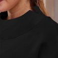 thumbnail image 6 of VBVC Women's Custom Personalized Mock Neck Sweatshirt , Ladies' Lightweight Casual Pullover Top , Soft Stretchy Hoodie For Women, Black , S-5XL, 6 of 8