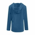 thumbnail image 5 of Scyoekwg Western Tops for Women Drawstring Zipper Hooded Tunic Shirts Loose Lightweight Tshirt Long Sleeve Solid Color Tops for Women Trendy Dressy Casual Blouses (Blue,M), 5 of 5