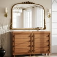 thumbnail image 2 of Easy4Home 44"x32" Vintage Mirror Arched Decorative Wall Mirror, Antique Gold, 2 of 6