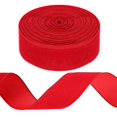 thumbnail image 1 of Cinta WILLBOND de terciopelo navideño con alambre, 50 m x 6,35 cm, color rojo, 1 of 7
