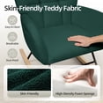 thumbnail image 4 of Nursery Rocking Chair,Teddy Upholstered Glider Rocker Rocking Accent Chair Padded Seat with High Backrest Armchair for Living Room，Green, 4 of 6
