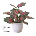 thumbnail image 3 of Langgg Artificial Potted Plant Leaf Simulation Leaves Home Office Desktop Greenery Decoration, Plant Type 5, 3 of 7