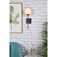 thumbnail image 2 of Neri 1 light black and white glass wall sconce, 2 of 3