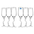 thumbnail image 2 of World Gifts Crystal Curved Stem Drinking Glasses - 6 oz Clear Glasses, NWG6403CS, 2 of 2