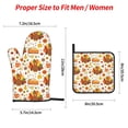 thumbnail image 2 of Disketp Thanksgiving With Turkey Oven Mitts and Potholders BBQ Gloves-Oven Mitts and Pot Holders Cooking Baking Grilling(4-Piece Set), 2 of 6