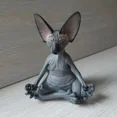 thumbnail image 5 of New Meditation Yoga Happy Cat Whimsical Buddha Sphinx Figurine Art Decor Sculpture Outdoor Garden Statue Home Decoration Crafts, 5 of 9